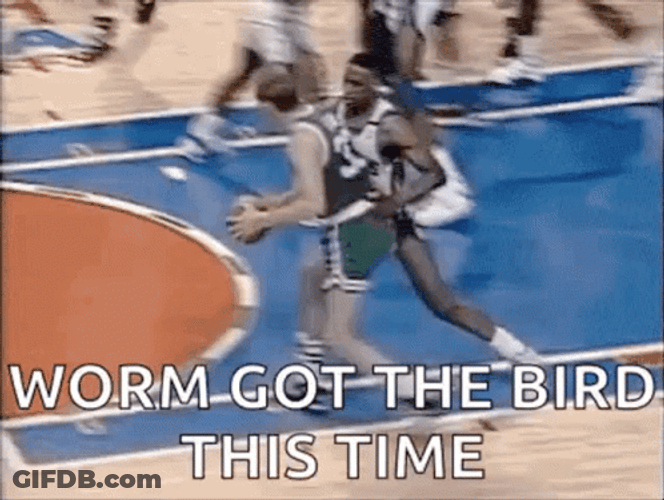 Worm Got Larry Bird This Time GIF