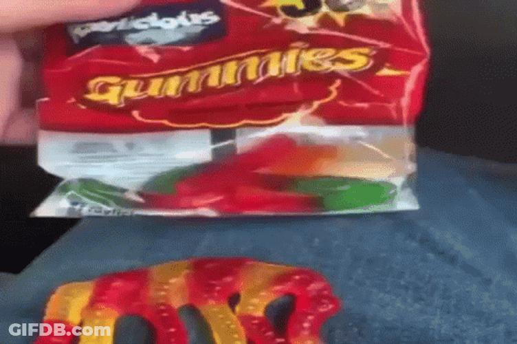 Worm Gummies Stuck Together GIF