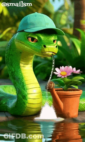 Worm With Big Eyes Crawling On Purple Flowers GIF