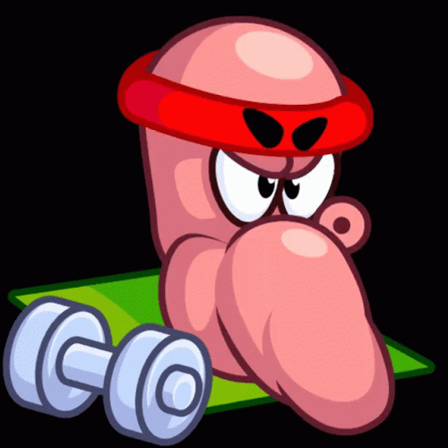 Worm Working Out GIF