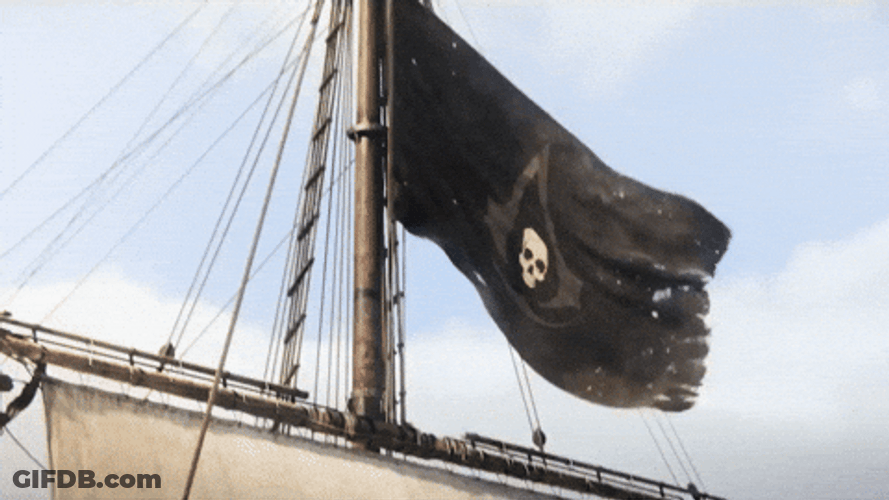 Worn Out Jolly Roger GIF