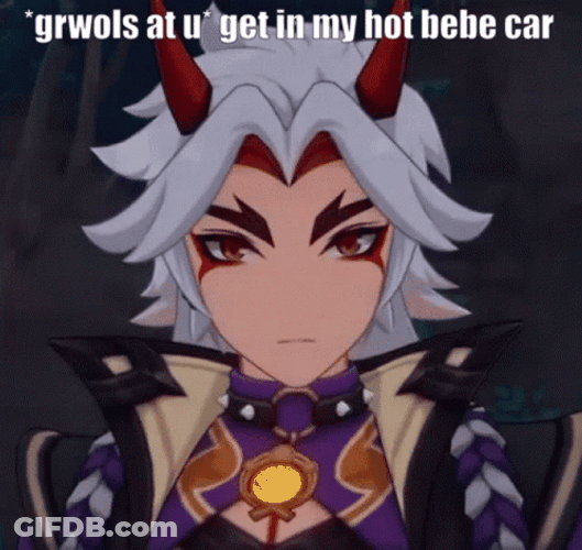 Worried Arataki Itto Close Up Reaction GIF