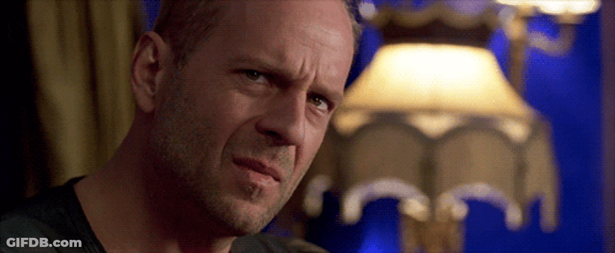 Worried Bruce Willis Twitched Eyebrows GIF