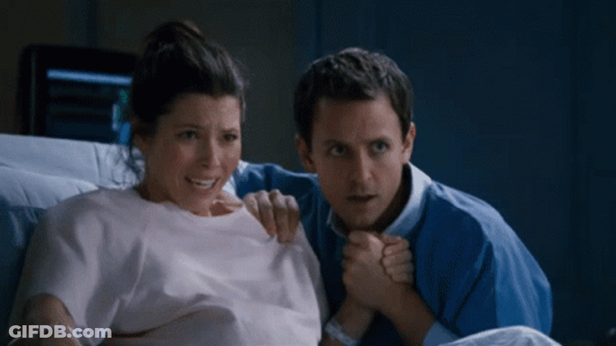Worried Couple Giving Birth GIF