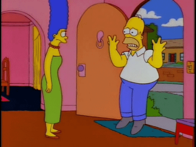 Worried Homer Simpson Panicking GIF