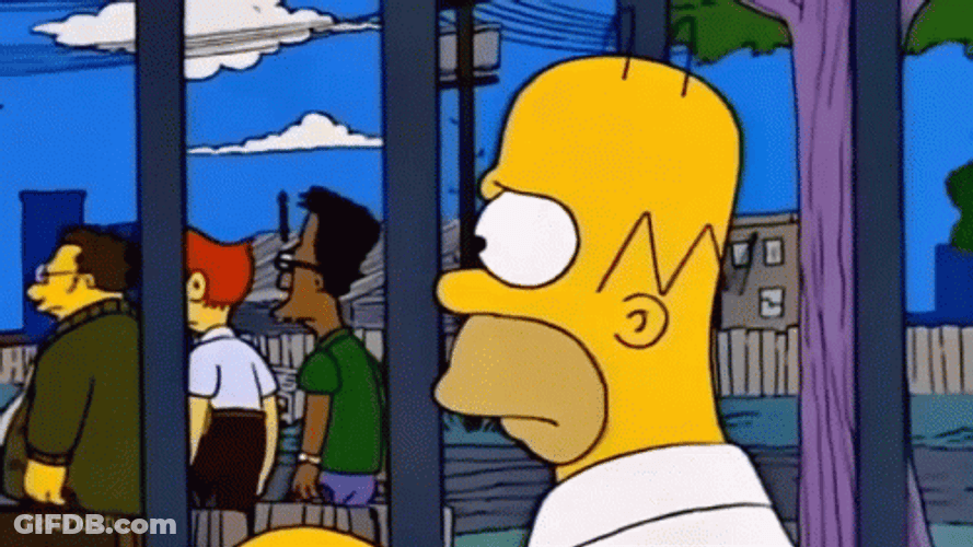 Worried Homer Simpson GIF