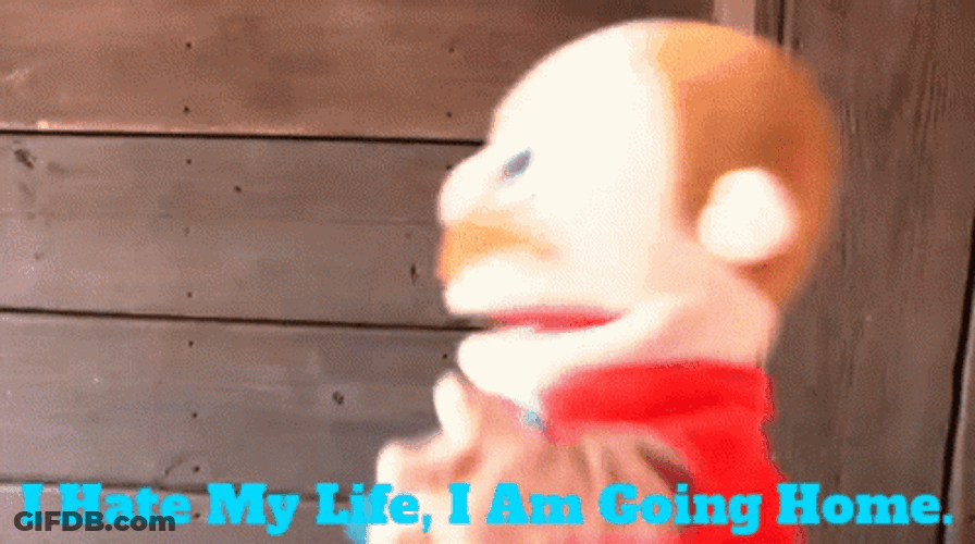 Worried Puppet Im Going Home GIF