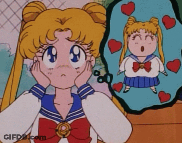 Worried Sailor Moon Funny Face GIF