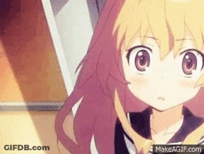 Worried Toradora Bouncing Hair GIF