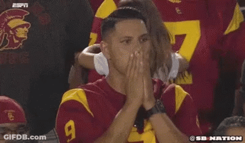 Worried Trojans Fans GIF