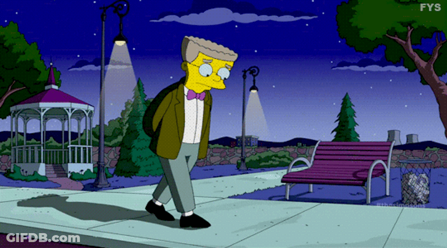 Worried Waylon Smithens Pacing The Simpsons GIF