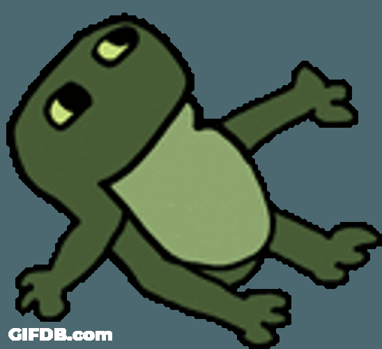 Worrysad Frog Sticker GIF