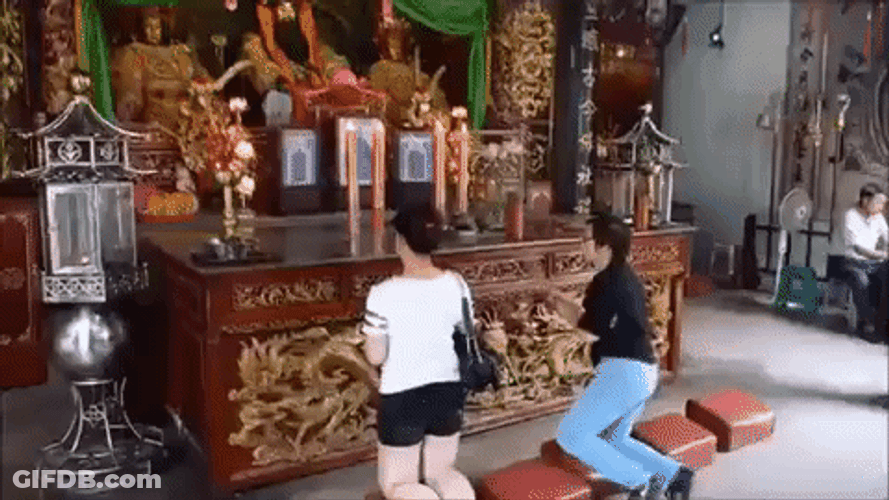 Worshipping Temple In China GIF