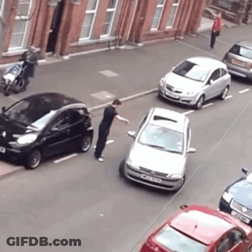 Worst Side Street Parallel Parking GIF