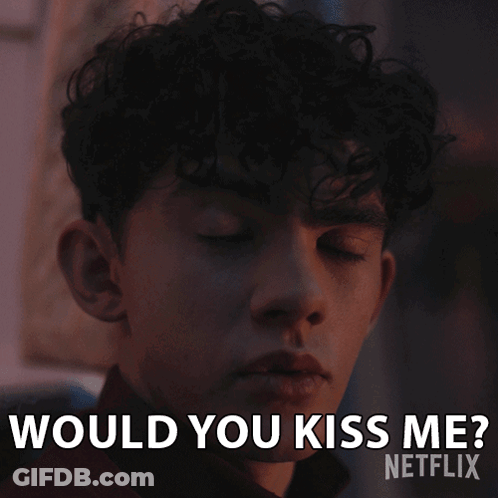 Would You Kiss Me Netflix Curly Haired Man GIF