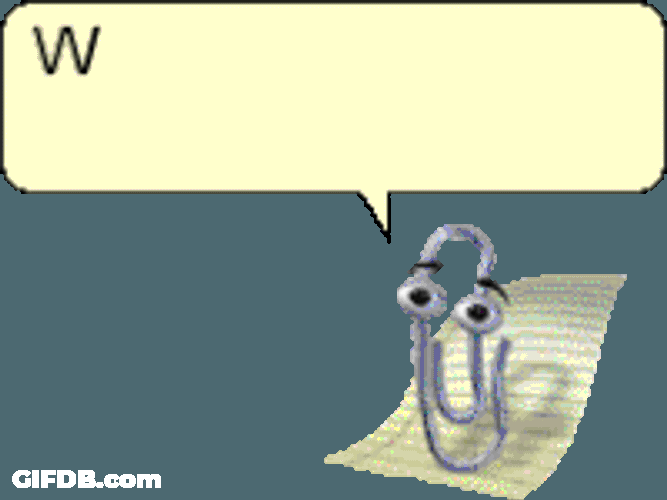 Would You Like Help Clippy Sticker GIF