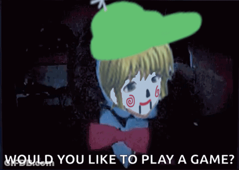 Would You Like To Play A Game With A Picture Of A Person GIF