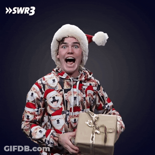 Wow Gift Thank You And Merry Christmas GIF