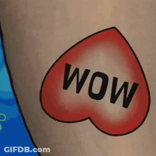 Wow Heart Tattoo GIF