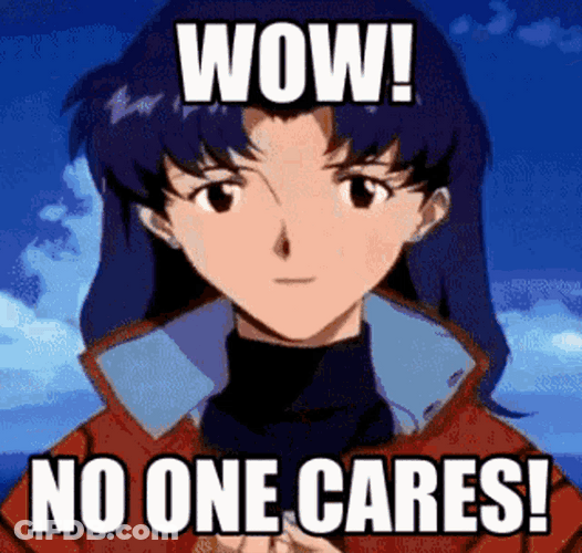 Wow No One Cares Neon Genesis Evangelion Characters GIF