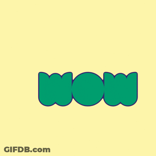 Wowza Colorful Animated Calligraphy GIF