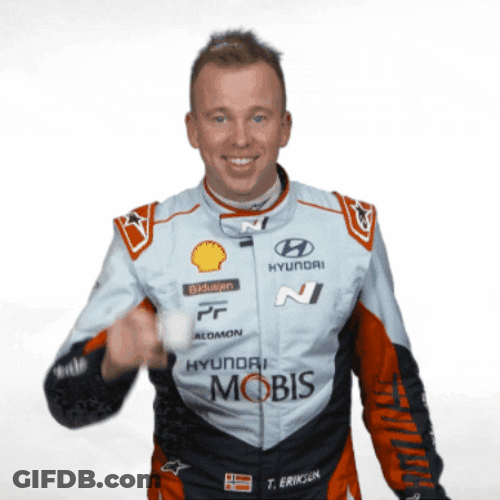 WRC Driver Cheers Small Cup Of Espresso GIF