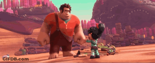 Wreck-It Ralph And Vanellope Shaking Hands GIF