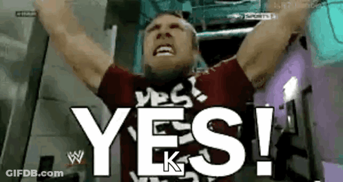 Wrestler Arms Up Saying Yes GIF