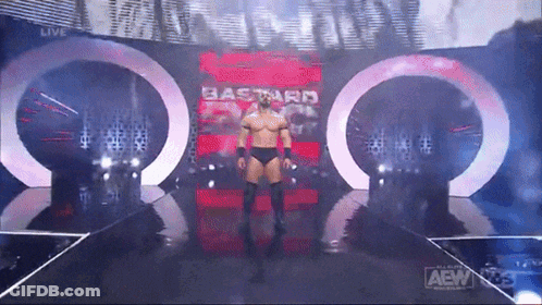 Wrestler Bastard Walking Down Runway GIF