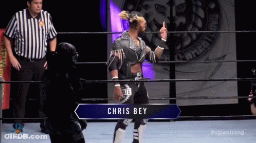 Wrestler Chris Bey In Ring GIF
