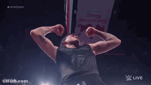 Wrestler Flexing Muscles Smoothie King Sign GIF