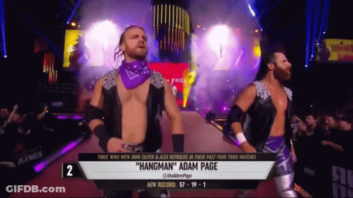 Wrestler Hangman Walking Down Ramp GIF