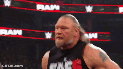 Wrestler In Black Tank Top Saying Raw GIF