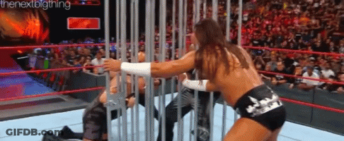Wrestler In Cage GIF