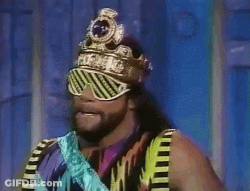 Wrestler In Crown And Sunglasses Saying Ooh GIF