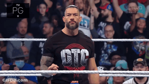 Wrestler In GTC Shirt In Ring GIF