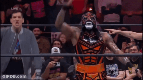 Wrestler In Mask Before Crowd GIF