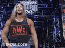 Wrestler In NWO Tank Top GIF
