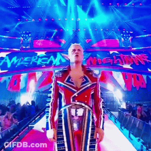 Wrestler In Red White And Blue Outfit American Mighty GIF