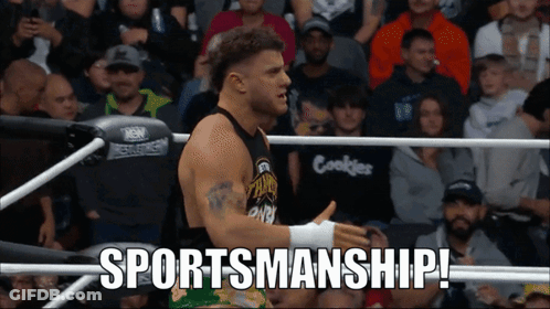 Wrestler In Ring Saying Sportsmanship GIF