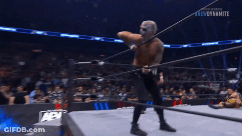 Wrestler In Ring With Dynamite GIF