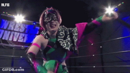 Wrestler In Ring With RLFIE Sign GIF