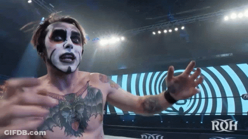 Wrestler In Ring With ROH GIF