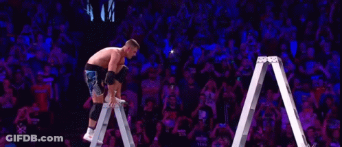 Wrestler In Ring With Star Deliver Sign GIF