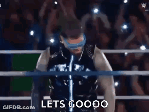 Wrestler In Sunglasses Saying Lets Gooo GIF
