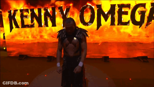 Wrestler Kenny Omega GIF