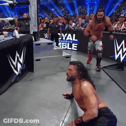 Wrestler Kneeling Before Royal Napoli Ble Sign GIF