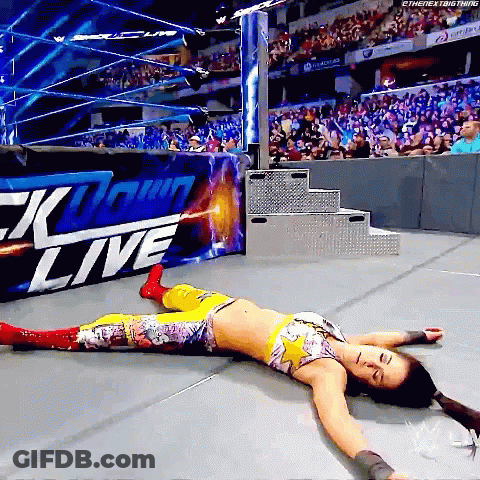 Wrestler Lying Before Knockout Live Sign GIF