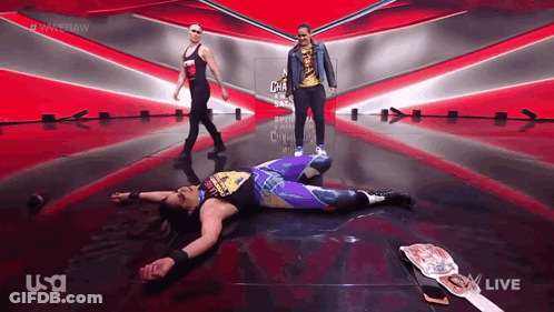 Wrestler Lying On Ring Floor GIF
