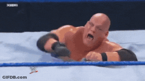 Wrestler Lying On Ring GIF